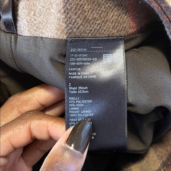 UNIQLO Plaid and Black Women's wool bland Skirts - Picture 2 of 3